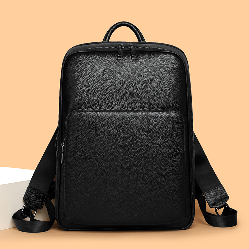 Streetwear Brand Backpack - 100% 암소 정품 가죽 남성 배낭