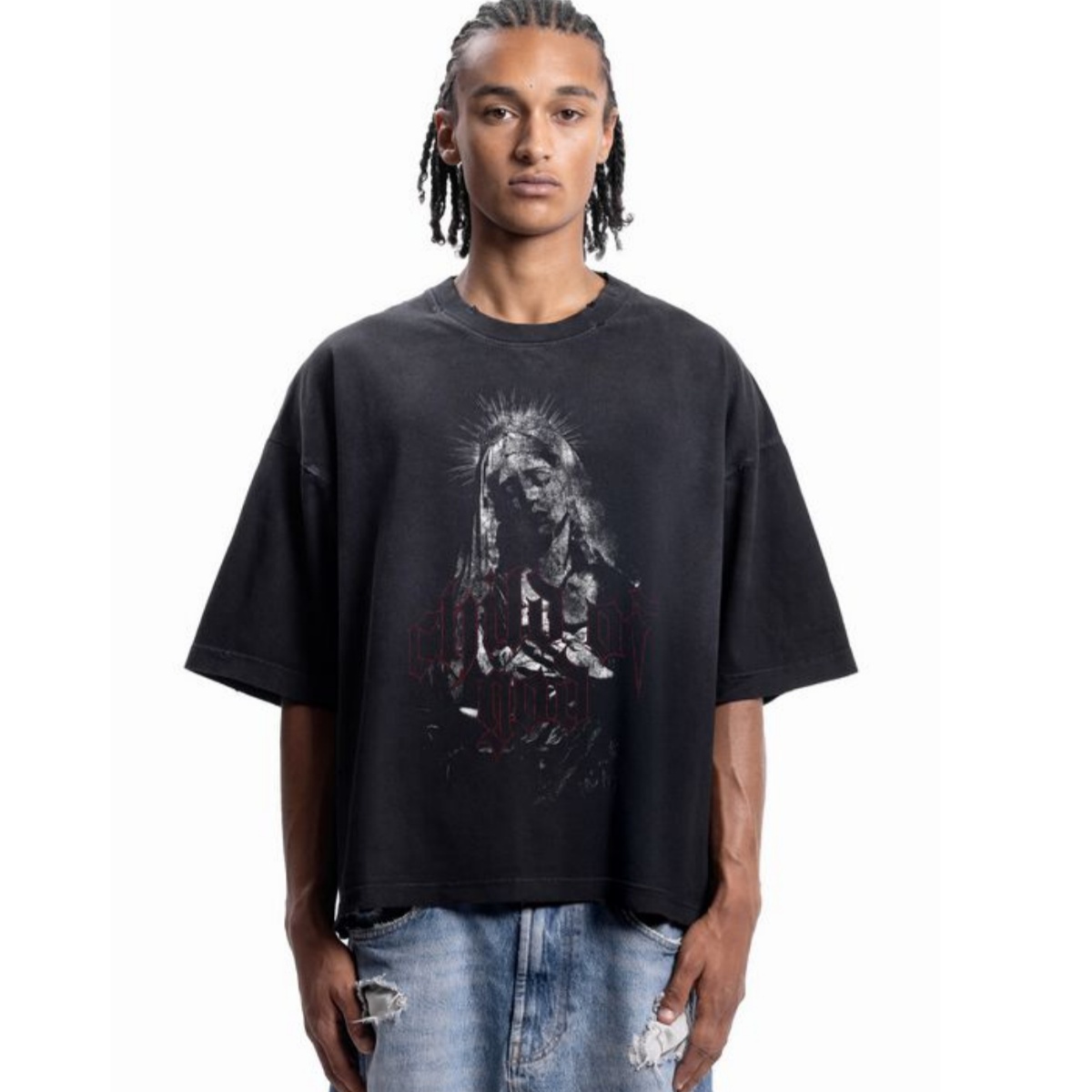 컬트 메탈 폰트 스트리트 트렌디 브랜드 티셔츠 코튼 그 - Streetwear Brand Fonts 리뷰 및 가격
