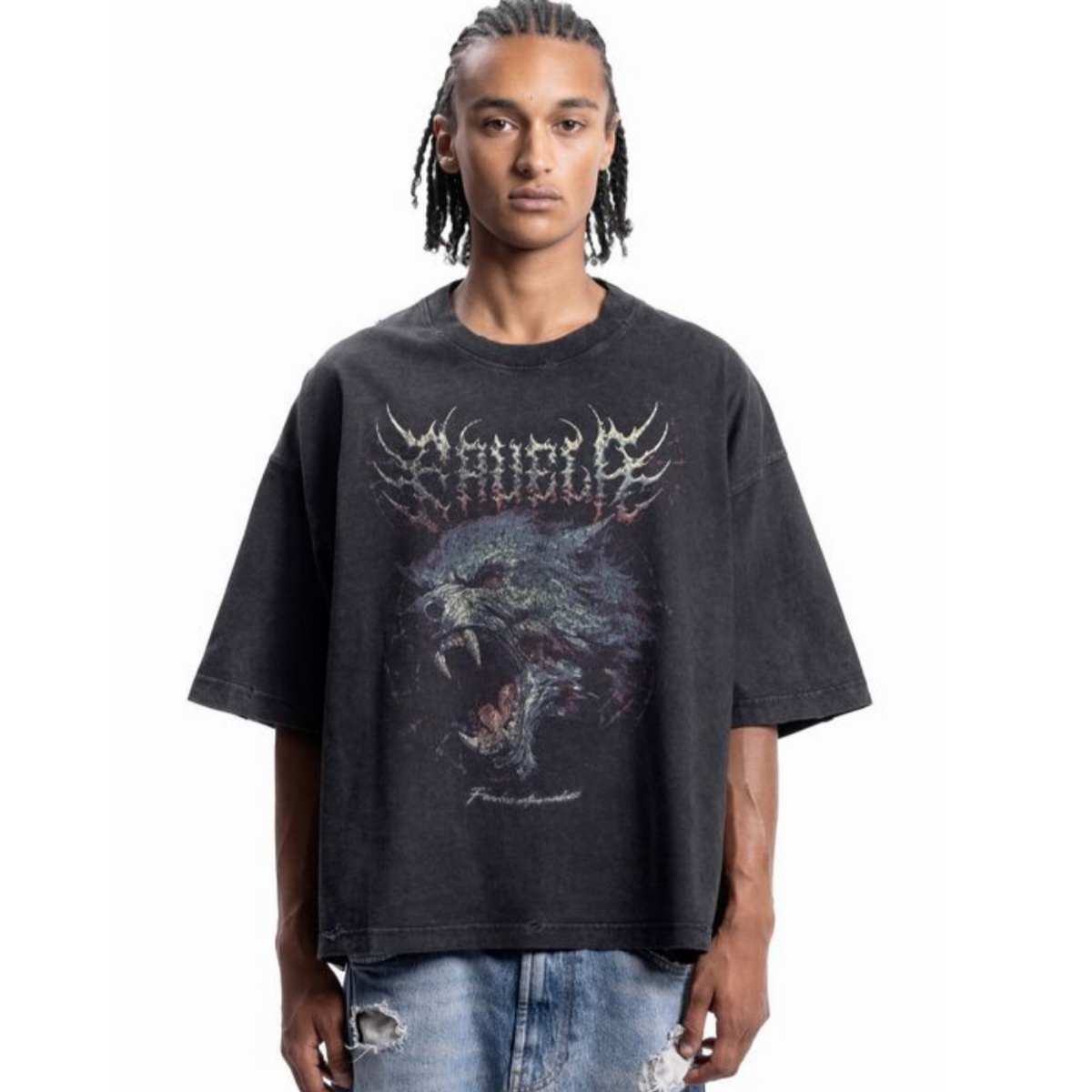 컬트 메탈 폰트 스트리트 트렌디 브랜드 티셔츠 코튼 그 - Streetwear Brand Fonts 리뷰 및 가격