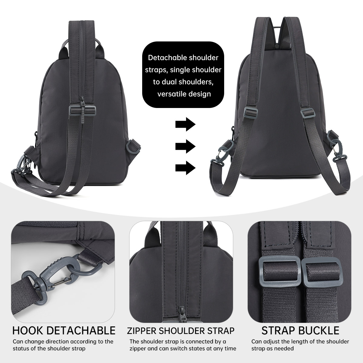 남성용 새로운 스타일의 가슴 가방, 캐주얼한 일본식 다 - Streetwear Brand Backpack 리뷰 및 가격