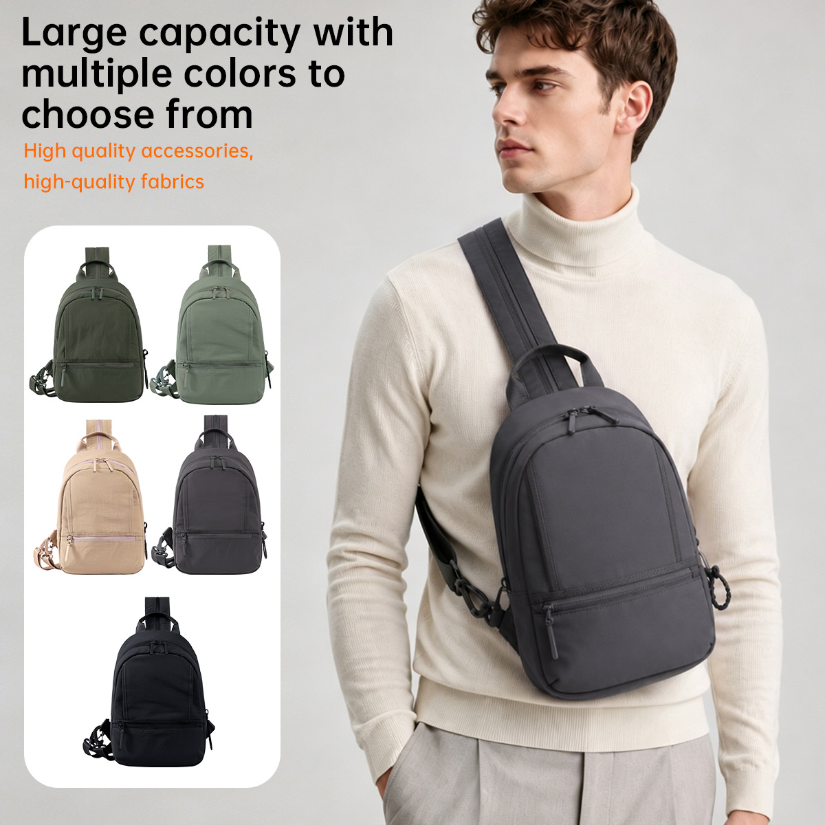 남성용 새로운 스타일의 가슴 가방, 캐주얼한 일본식 다 - Streetwear Brand Backpack 리뷰 및 가격